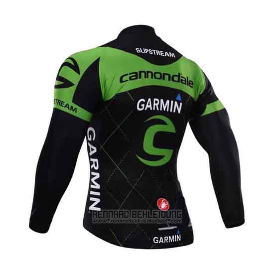 2015 Fahrradbekleidung Cannondale Grun und Shwarz Trikot Langarm und Tragerhose